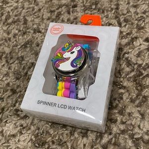 New - Unicorn Spinner LCD Watch
